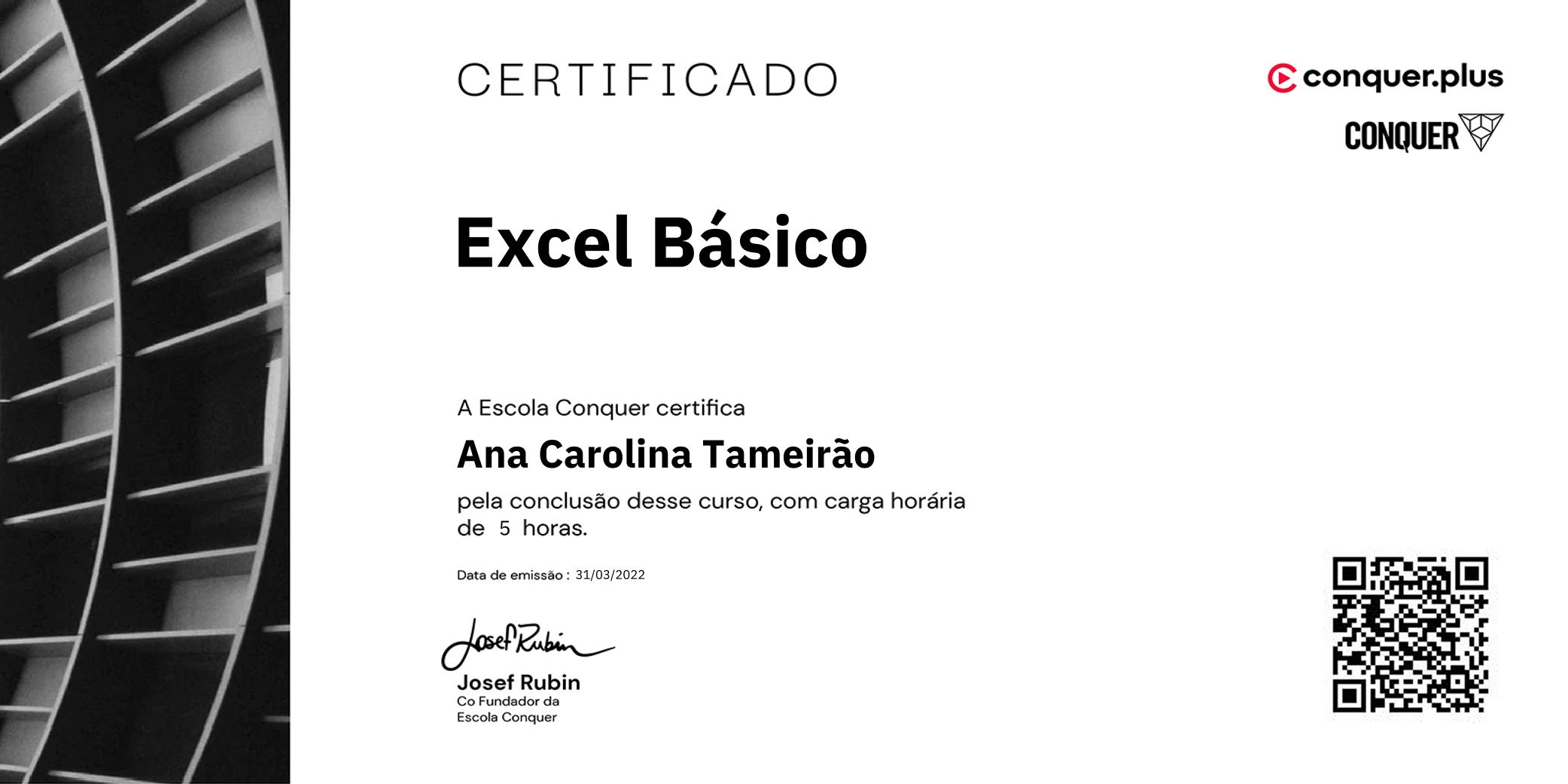 Certificado de Excel Básico